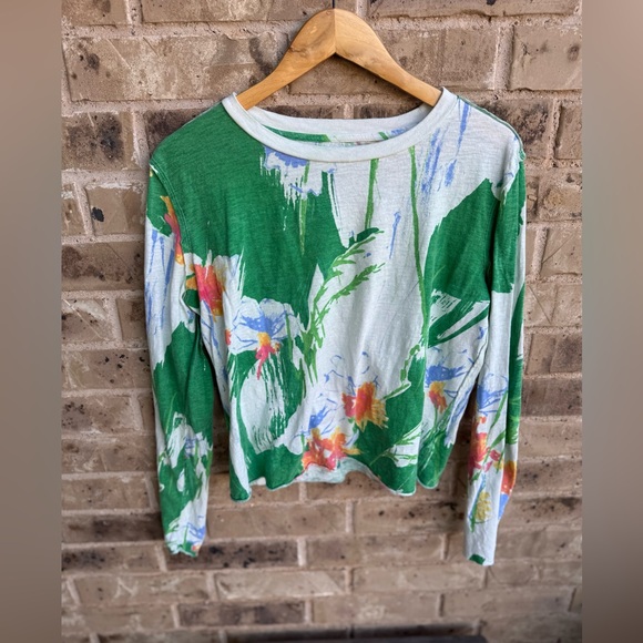 Anthropologie Sonal Nathwani for Maeve Long-Sleeve Printed Tee size Medium - Picture 4 of 9